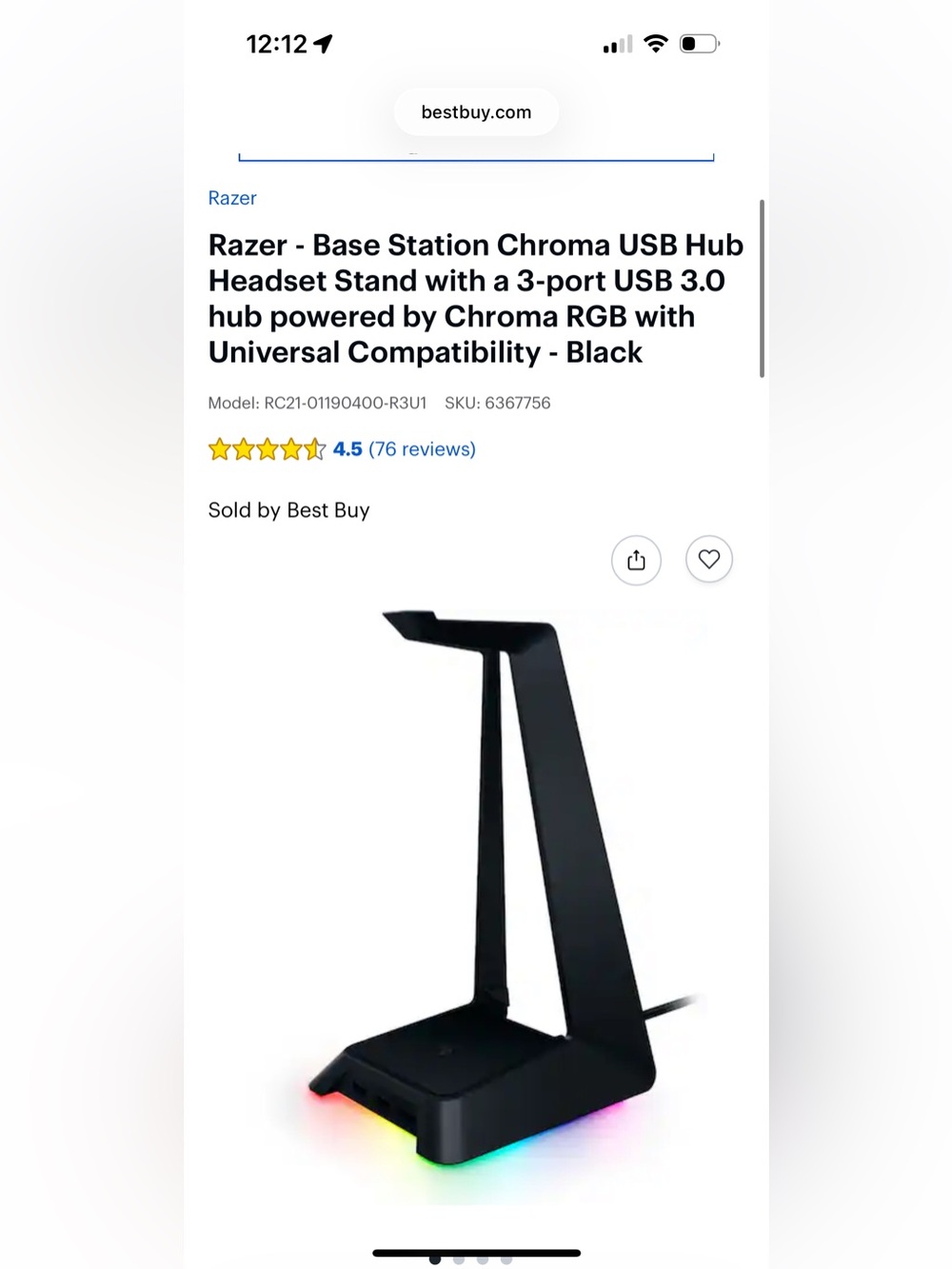 Razer Base Station Chroma Headset Stand